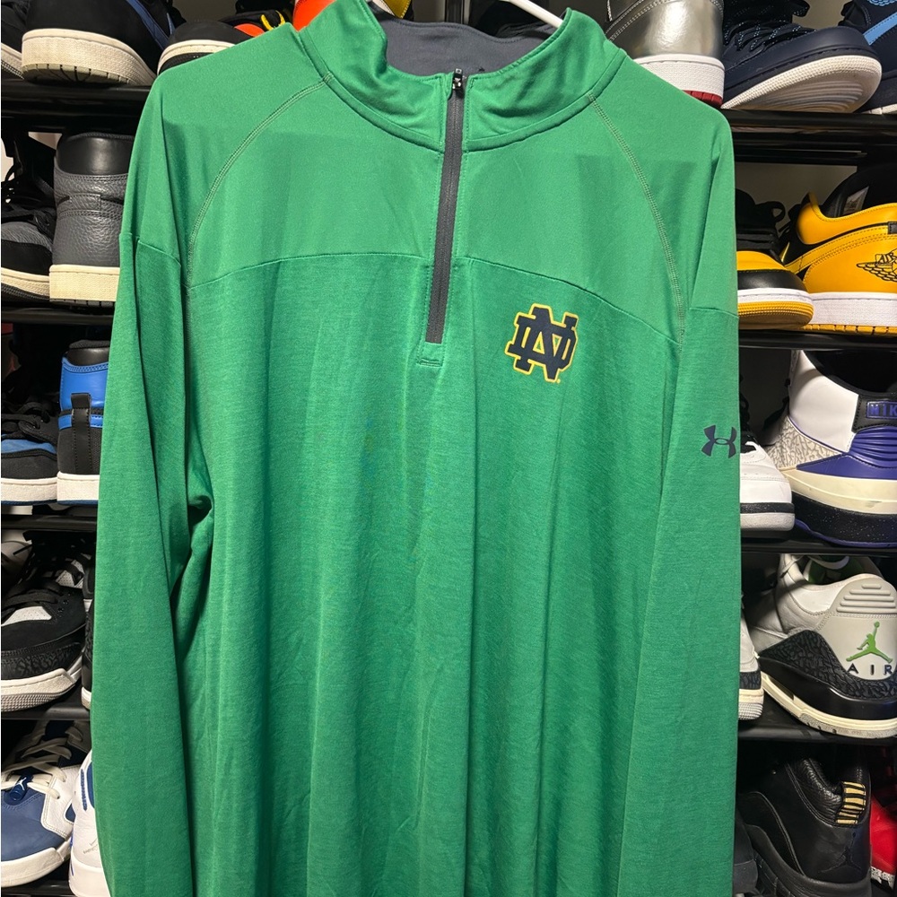 Notre Dame green Under Armour quarter zip pullover Size 2XL